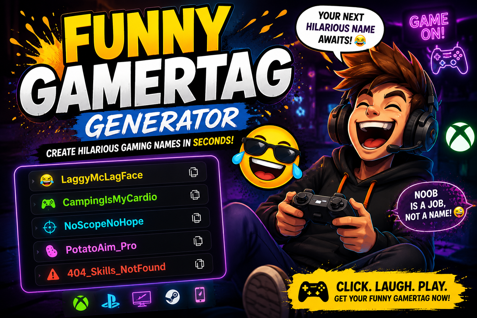 Random Gamertags Random Free Funny Gamertag Generator